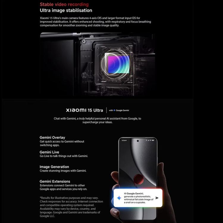 Xiaomi 15 Ultra Global, 16GB+512GB, 3D Ultrasonic Fingerprint, 200MP Camera, 6.73 inch Xiaomi HyperOS 2 Snapdragon 8 Elite Octa Core 3nm, NFC, Network: 5G