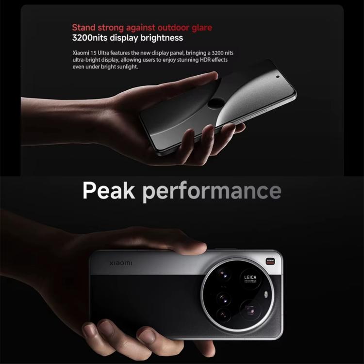 Xiaomi 15 Ultra Global, 16GB+512GB, 3D Ultrasonic Fingerprint, 200MP Camera, 6.73 inch Xiaomi HyperOS 2 Snapdragon 8 Elite Octa Core 3nm, NFC, Network: 5G