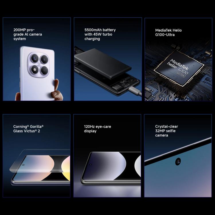 Xiaomi Redmi Note 14 Pro 4G Global, 8GB+256GB, In-screen Fingerprint, 6.67 inch Xiaomi HyperOS Helio G100-Ultra Octa Core, NFC, Network: 4G