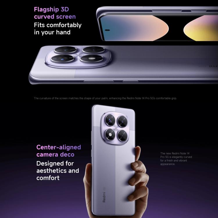 Xiaomi Redmi Note 14 Pro 5G Global, 8GB+256GB, In-screen Fingerprint, 6.67 inch Xiaomi HyperOS MediaTek Dimensity 7300-Ultra Octa Core, NFC, Network: 5G