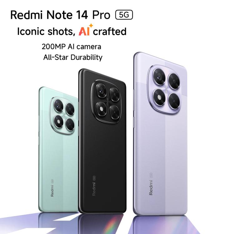 Xiaomi Redmi Note 14 Pro 5G Global, 8GB+256GB, In-screen Fingerprint, 6.67 inch Xiaomi HyperOS MediaTek Dimensity 7300-Ultra Octa Core, NFC, Network: 5G