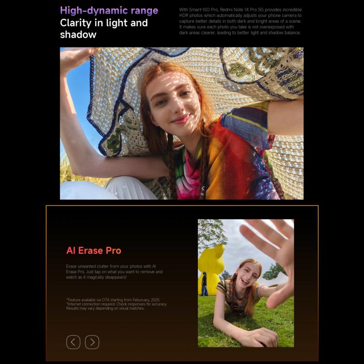 Xiaomi Redmi Note 14 Pro 5G Global, 8GB+256GB, In-screen Fingerprint, 6.67 inch Xiaomi HyperOS MediaTek Dimensity 7300-Ultra Octa Core, NFC, Network: 5G