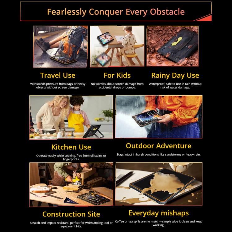 Blackview Active 10 Pro 5G Rugged Tablet, 12GB+512GB, 10.95 inch Android 14 Dimensity 7300 Octa Core, Global Version with Google Play, 12GB+512GB